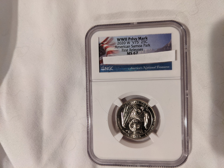 NGC MS 67 First Releases 2020 #51 West Point American Samoa National Park America the Beautiful Quarter Uncirculated Coin