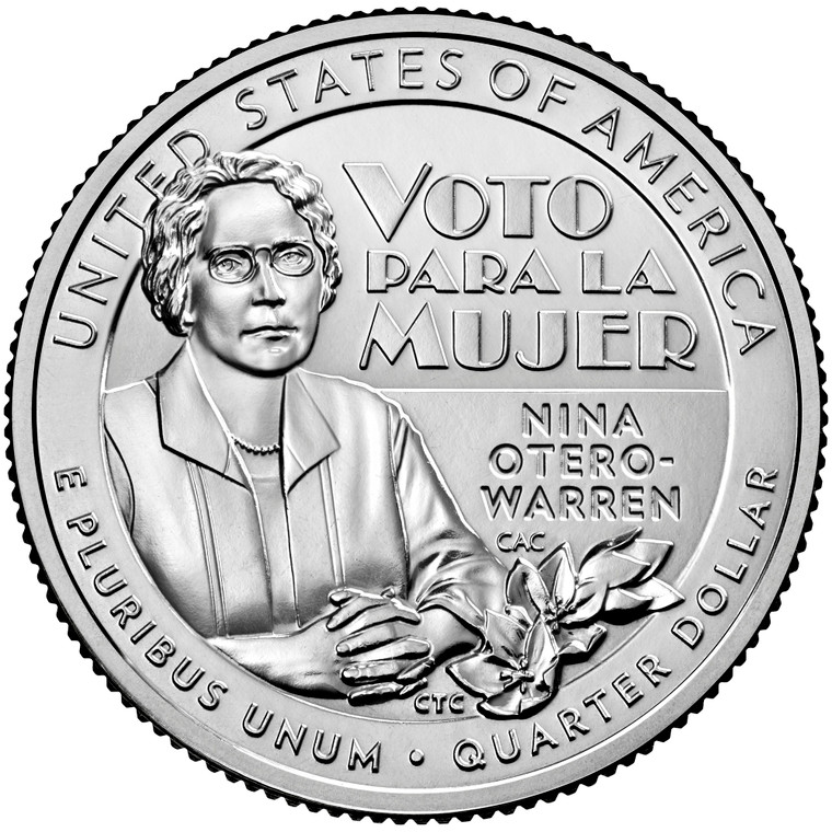 2022 #4 Denver Nina Otero-Warren American Women Quarter Roll Uncirculated