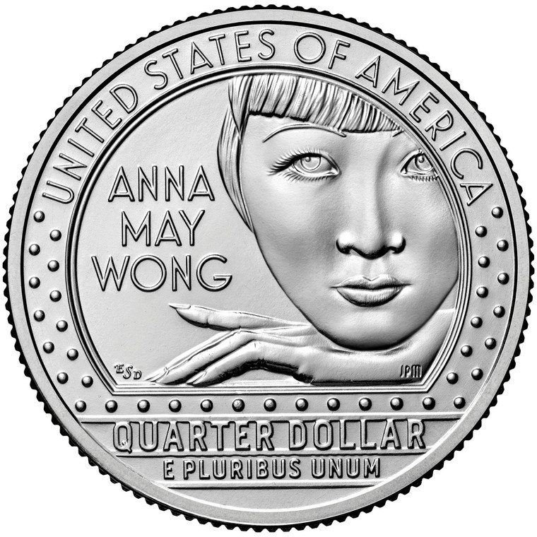 2022 #5 San Francisco Anna May Wong American Women Quarter Roll Uncirculated