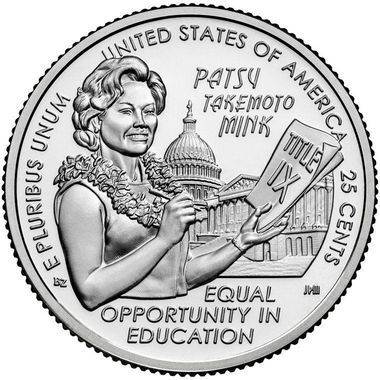 2024 #12 San Francisco Patsy Takemoto Mink American Women Quarter Roll Uncirculated