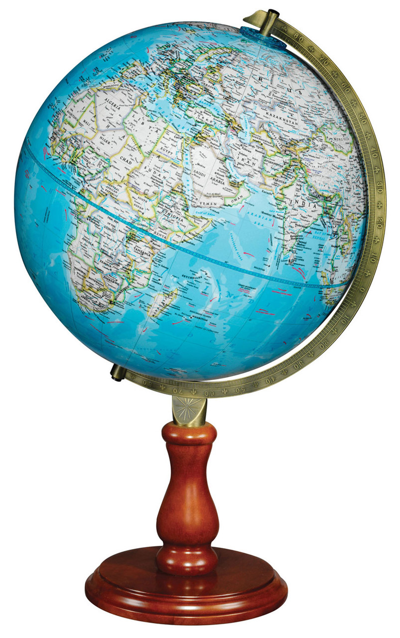XINXUAN Globes of The World With Stand Mini Antique Globe  ，Educational/Geographic/Modern Desktop Decoration ，Stainless Steel Arc And  Base - Apply To