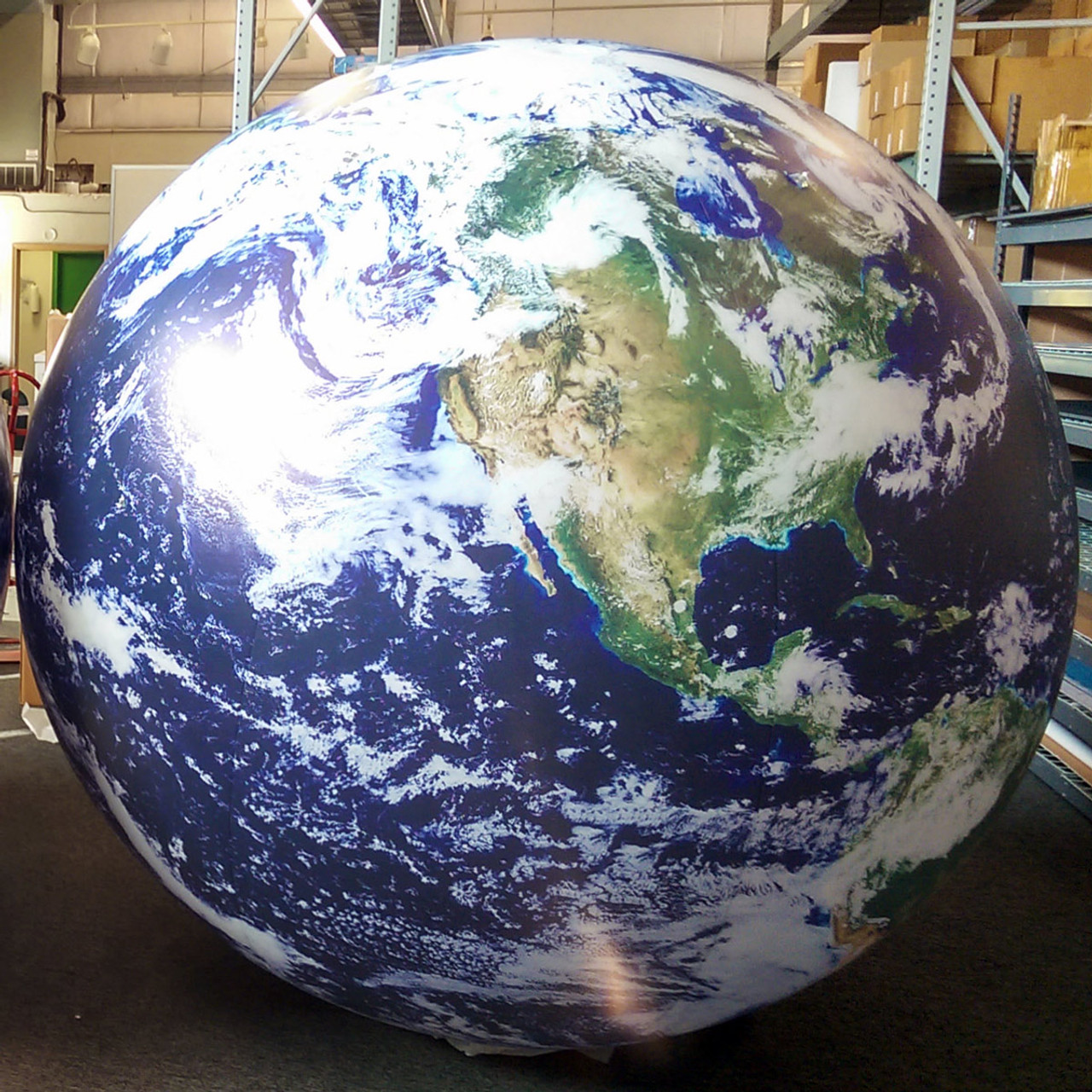 Earthball, Inflatable Earth Globe from satellite images, Glow in the Dark  Cities