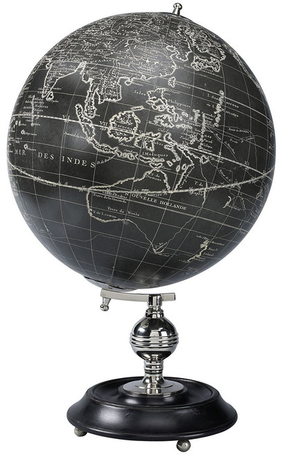 Black & White Vaugondy Desk Globe - 1745 Reproduction