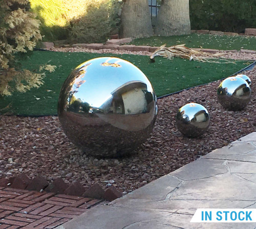 22" Stainless Steel Sphere - Garden Gazing Ball
