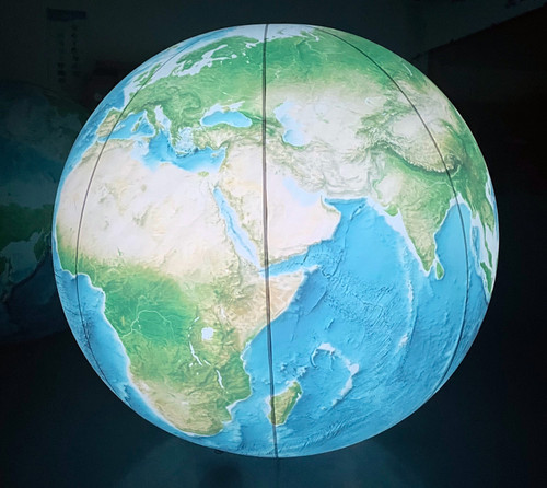 Illuminated World Globe Inflatable - 7 Feet in Diameter