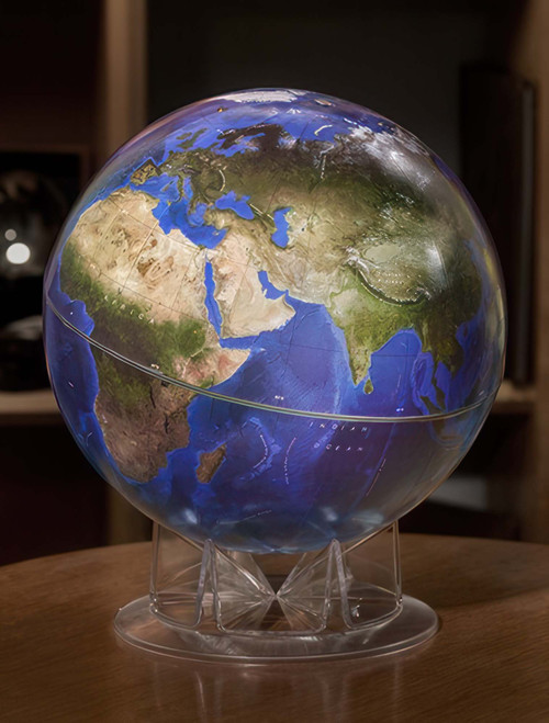 12 inch Satellite Imagery World Desk Globe - Natural Physical World