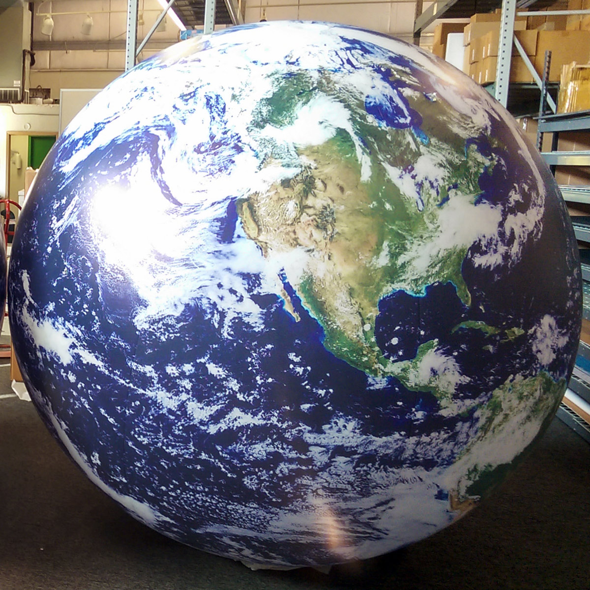 7' Satellite Image Inflatable Globe - Earth with Clouds
