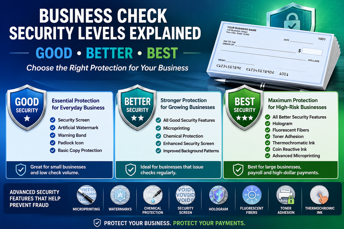 Business Check Security Levels Explained: Good, Better, and Best Security Checks