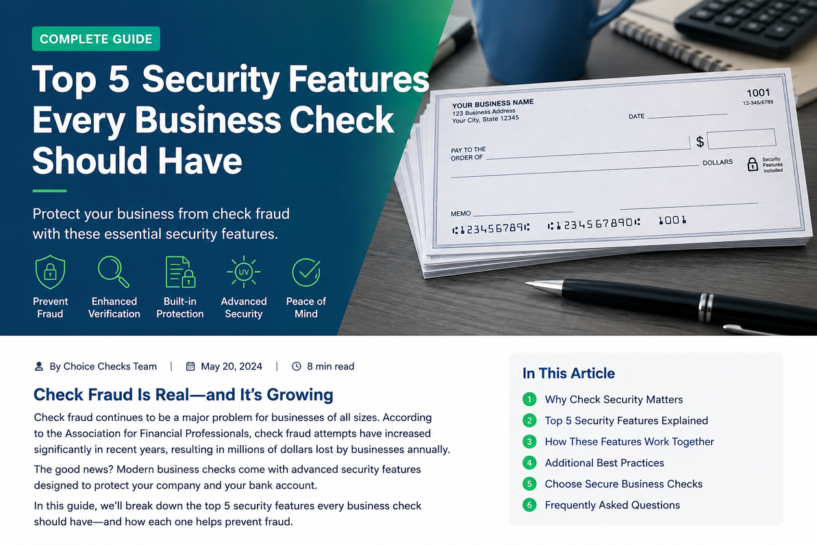 Top 5 Security Features Every Business Check Should Have