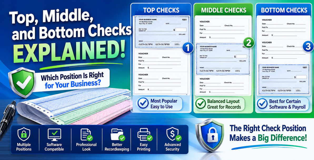 Top, Middle, and Bottom Checks Explained: Which Position Is Right for Your Business?
