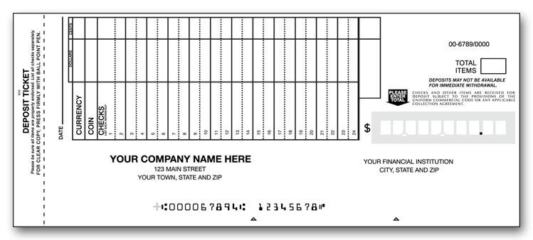Loose Deposit Slips