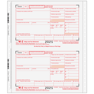 Continuous W-2 Tax Forms