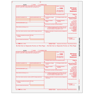 1098 Tax Forms