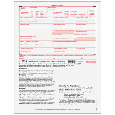 W-3 Tax Forms