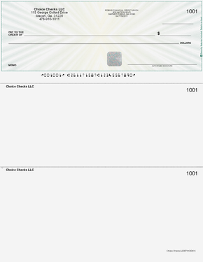 Prismatic with Hologram Printed Checks