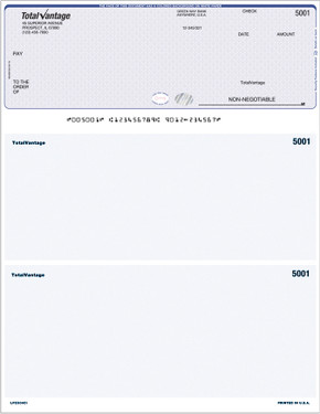 Scallop Void Hologram Printed Business Checks