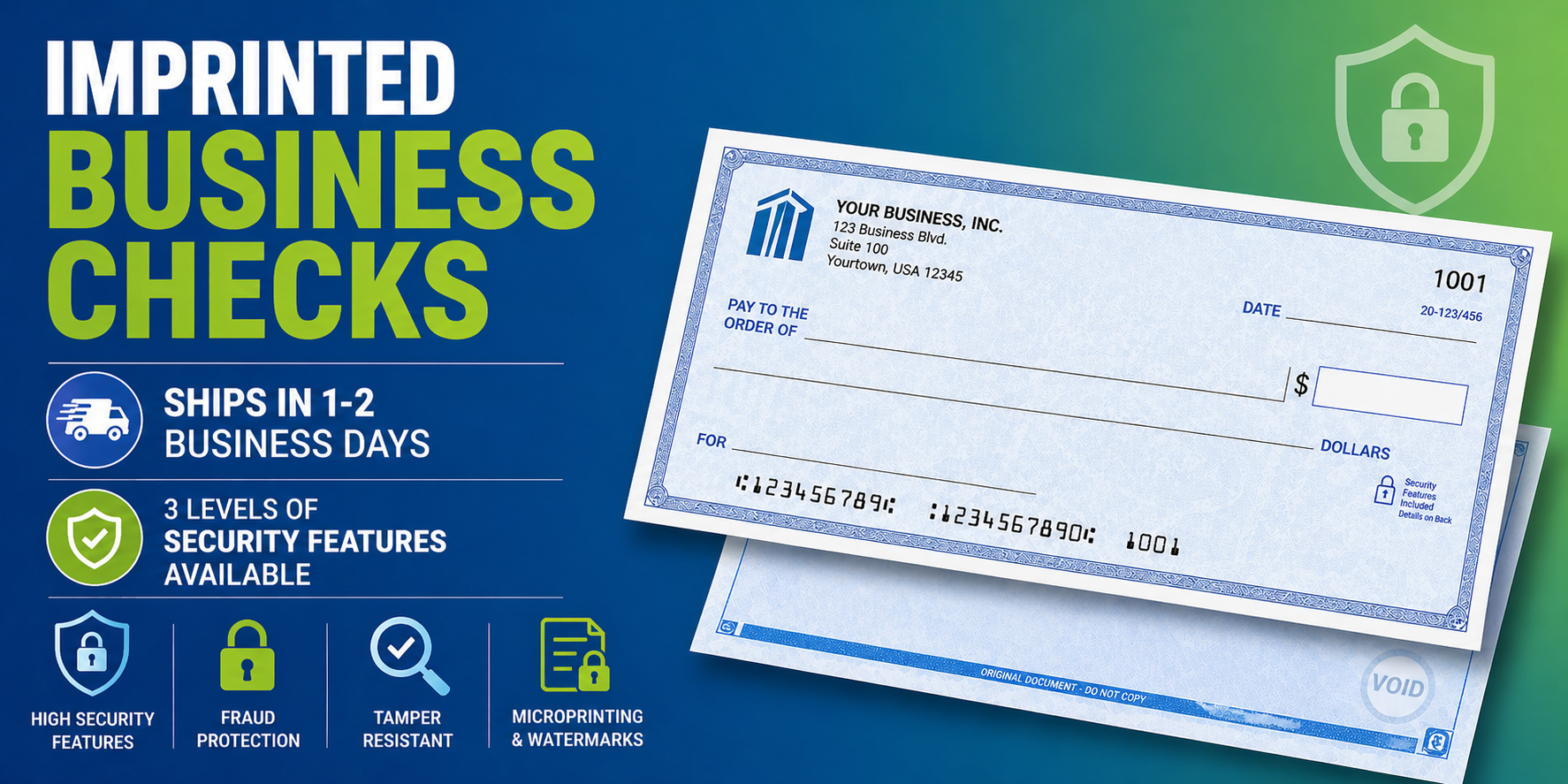 Imprinted Business Checks
