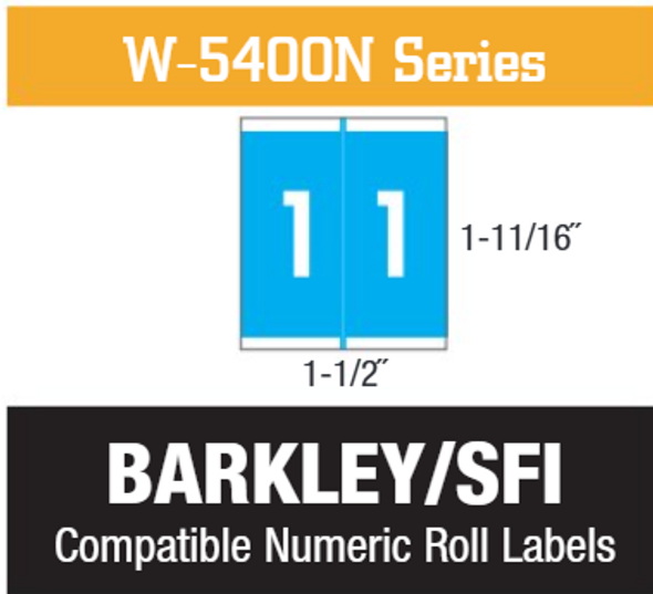 Barkley/SFI Compatible Numeric Roll Labels Barkley/SFI Compatible Numeric Roll Labels