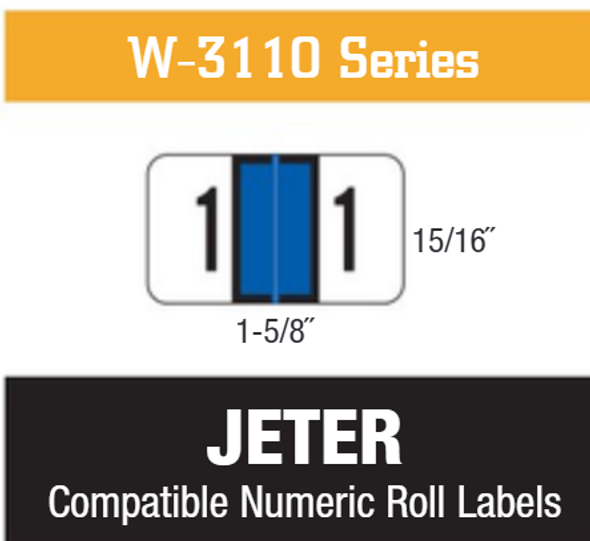 JETER Compatible Numeric Roll Labels JETER Compatible Numeric Roll Labels