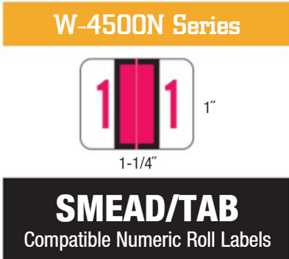 SMEAD/TAB Compatible Numeric Roll Labels SMEAD/TAB Compatible Numeric Roll Labels