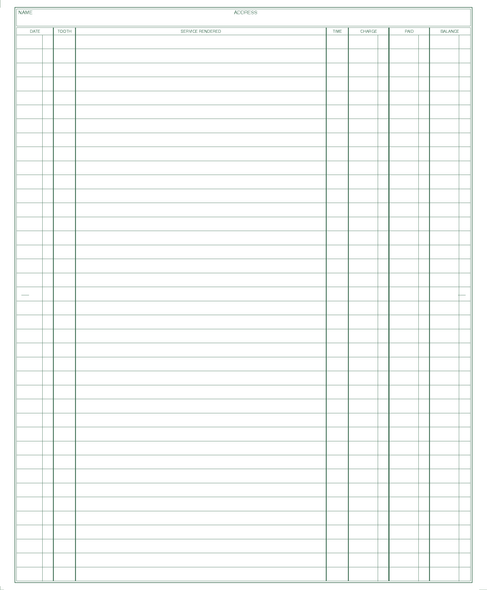 Dental Patient Record form PMS 349 green 8-1/4" x 10" (8-1/4" x 5" folded) (100/PK) Page 2 Dental Patient Record form PMS 349 green 8-1/4" x 10" (8-1/4" x 5" folded) (100/PK) Page 2