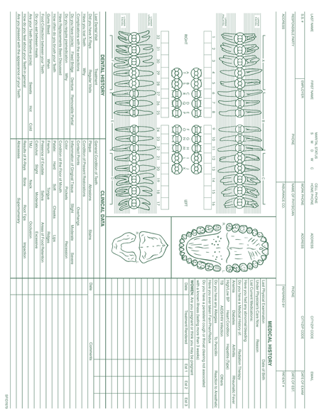 Chart Form Clinical Record PMS 349 green 8-1/2" x 11" (100/PK) Page 1 Chart Form Clinical Record PMS 349 green 8-1/2" x 11" (100/PK) Page 1