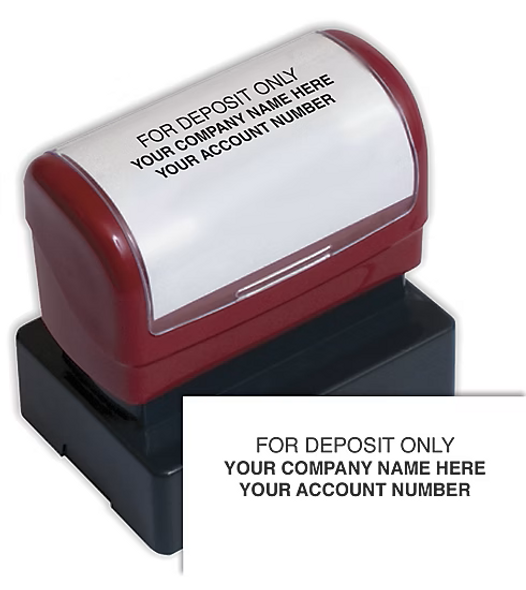 Pre-Inked Endorsement Stamp - Custom Layout Pre-Inked Endorsement Stamp - Custom Layout