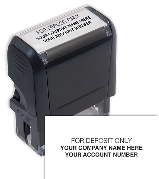 Self-Inking Endorsement Stamp - Custom Layout Self-Inking Endorsement Stamp - Custom Layout