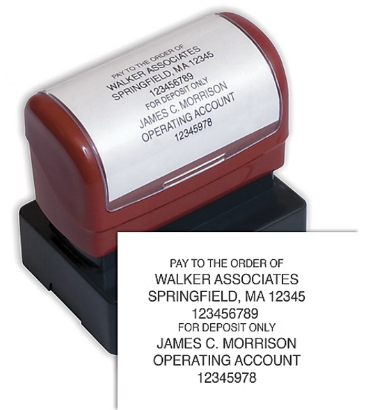 Pre-Inked Endorsement Stamp - Widely Accepted Layout Pre-Inked Endorsement Stamp - Widely Accepted Layout