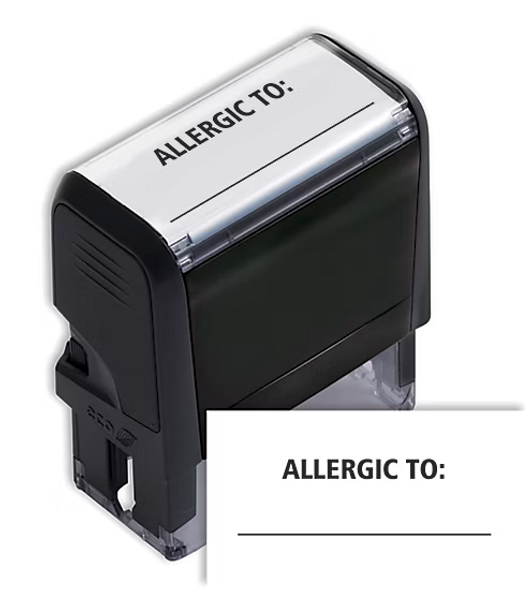 Allergic to: Stamp - Self Inking Allergic to: Stamp - Self Inking