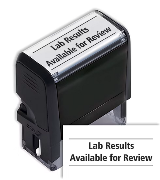 Lab Results Available For Review Stamp - Self Inking Lab Results Available For Review Stamp - Self Inking