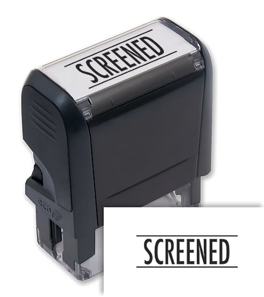 Screened Stamp - Self Inking Screened Stamp - Self Inking