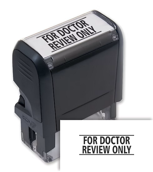 For Doctor Review Only Stamp - Self Inking For Doctor Review Only Stamp - Self Inking