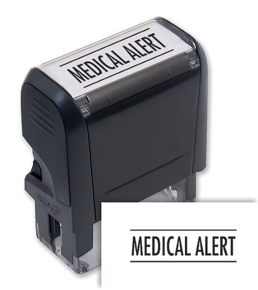 Medical Alert Stamp - Self Inking Medical Alert Stamp - Self Inking