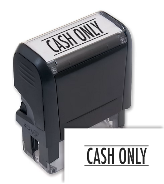 Cash Only Stamp - Self Inking Cash Only Stamp - Self Inking