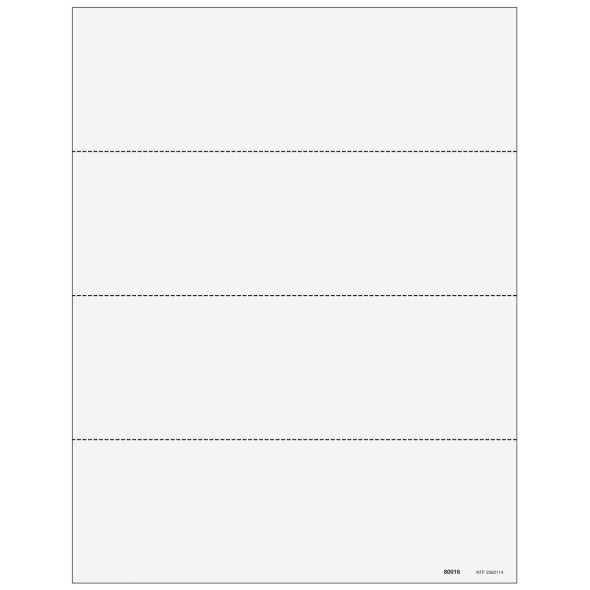 4up Blank W-2 Form - Horizontal Perforation 4up Blank W-2 Form - Horizontal Perforation
