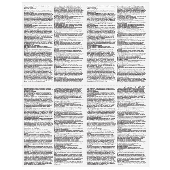 Form W-2 - 4up Quadrant (Instructions on all panels) Form W-2 - 4up Quadrant (Instructions on all panels)