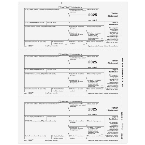 Form 1098-T Tuition Statement - Copy B Student Form 1098-T Tuition Statement - Copy B Student