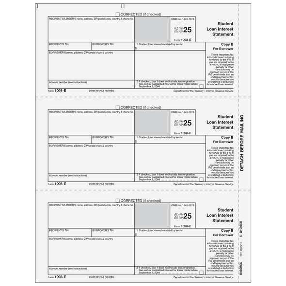 Form 1098-E Student Loan Interest Statement Borrower Copy B Form 1098-E Student Loan Interest Statement Borrower Copy B