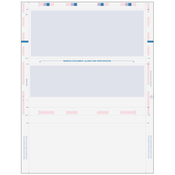 Pressure Seal Z-Fold Blue Check with Flat Background
