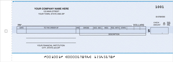 Payroll/General Disbursement Top Check-2 Part