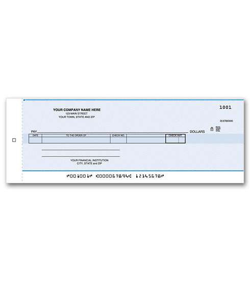 Cash Disbursement Center Check Carbon