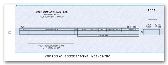 Payroll/General Disbursement Center Check-Carbon