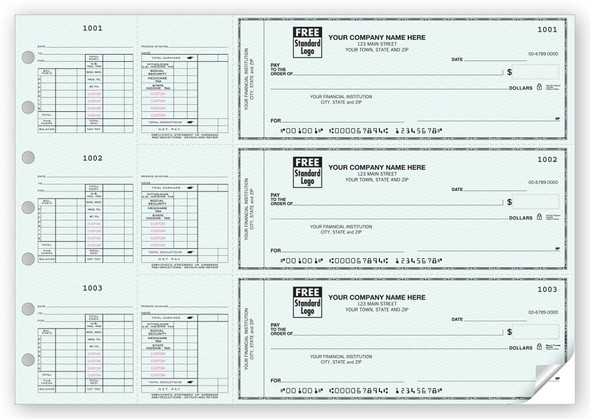3 On-A-Page Salary Payroll Check-2 Part
