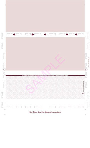 Check, Void Pantograph, Burgundy 209, Extra Voucher 28#, 8-1/2" x 14" ZX-Fold