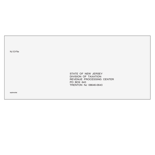 New Jersey E-File Envelope