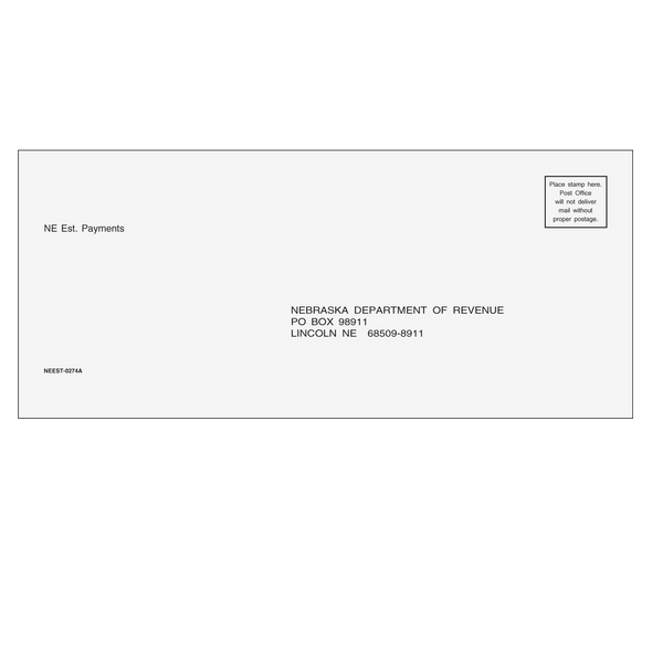 Nebraska Estimate Envelope