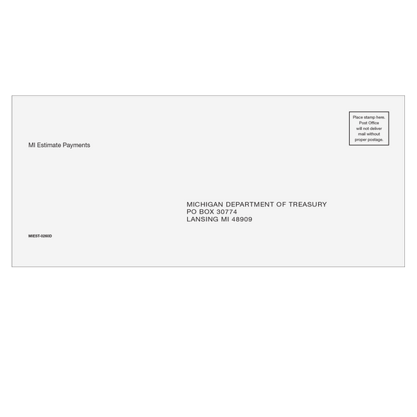 Michigan Estimate & E-file Envelope