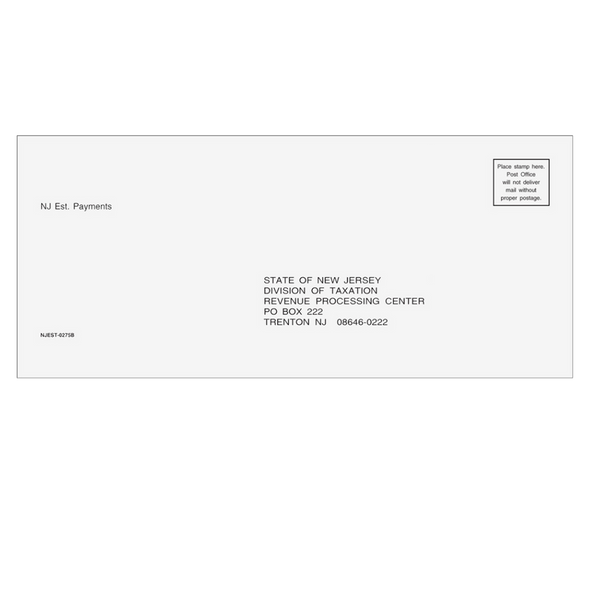 New Jersey Estimate Envelope