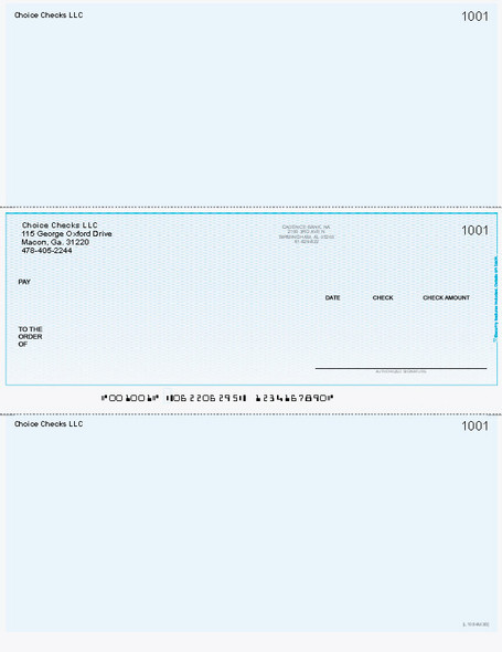 Lattice Imprinted Business Checks in Middle - Good Security